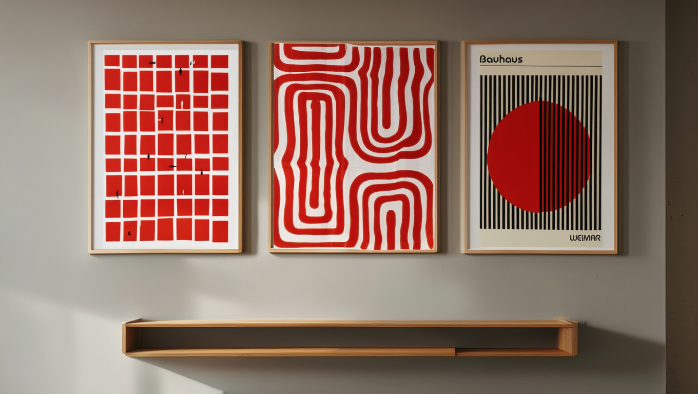 Set of 3 TRF Geometric – Bauhaus-Inspired Wall Art Prints