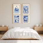 Set of 4 Greek-Inspired Art Prints – Classical & Contemporary Wall Decor - Hakyarts