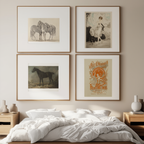Set of 4 Vintage Horse Ballet Prints – Elegant Equestrian Wall Art - Hakyarts