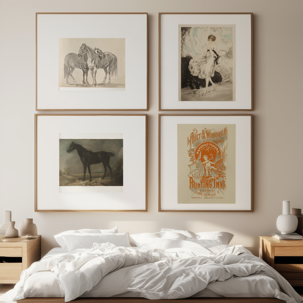 Set of 4 Vintage Horse Ballet Prints – Elegant Equestrian Wall Art - Hakyarts