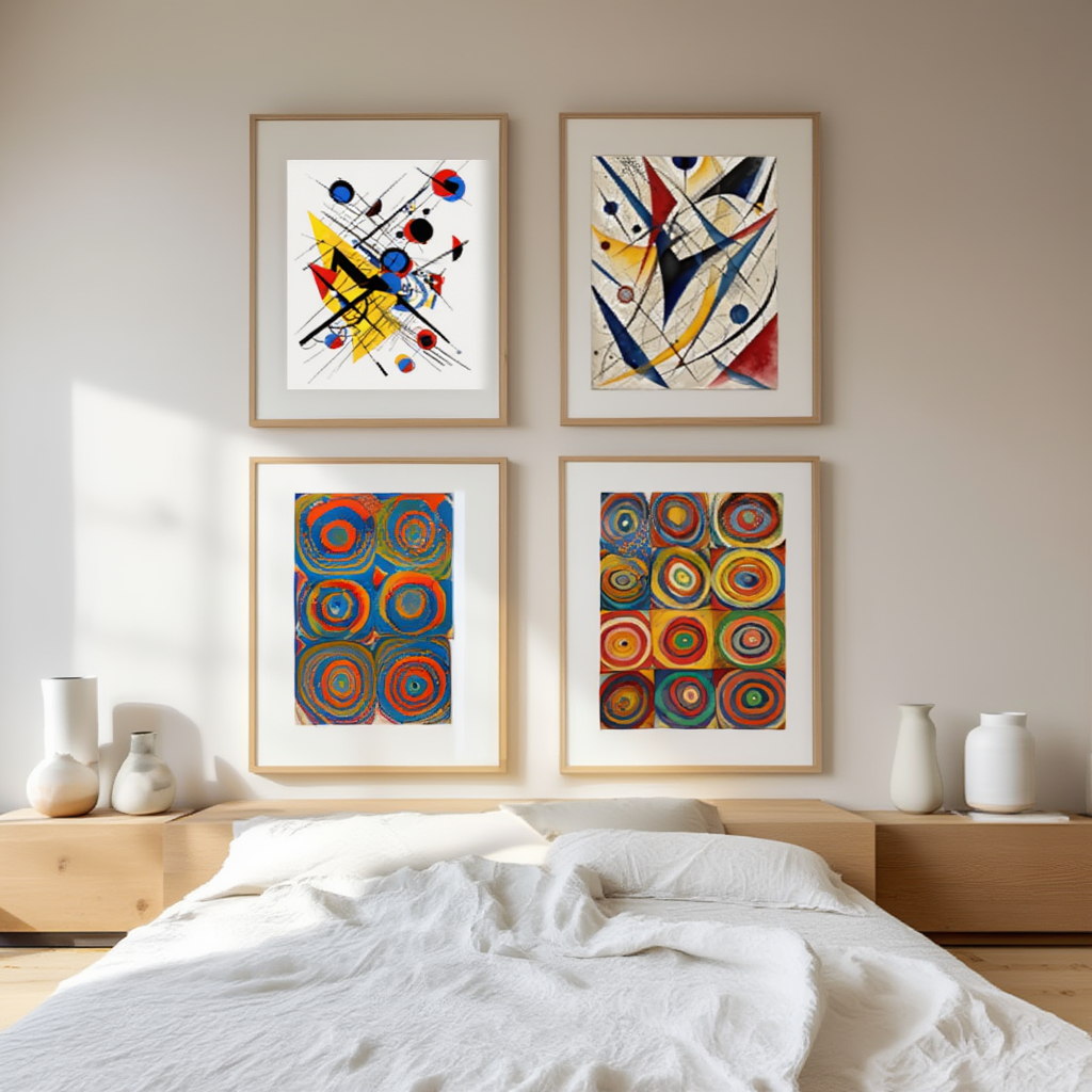 Set of 4 Wassily Kandinsky Prints – Modern Abstract Art Wall Decor - Hakyarts