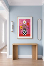 Fuchsia Garden | Contemporary Floral Wall Art