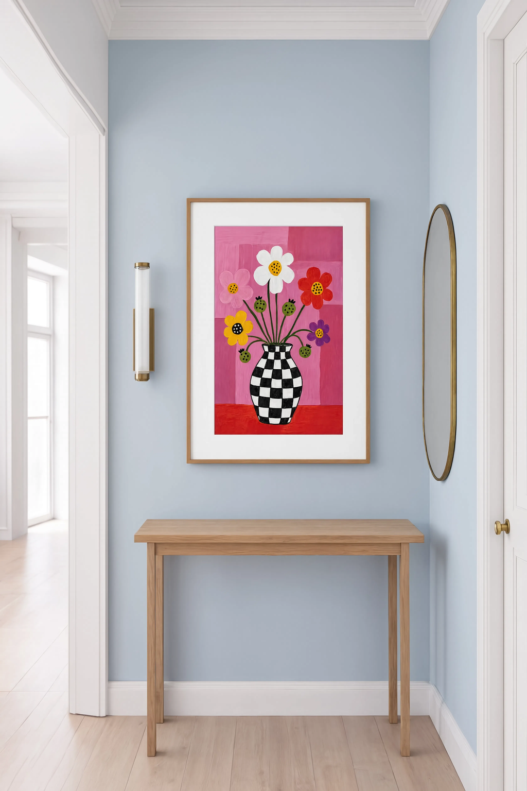 Fuchsia Garden | Contemporary Floral Wall Art
