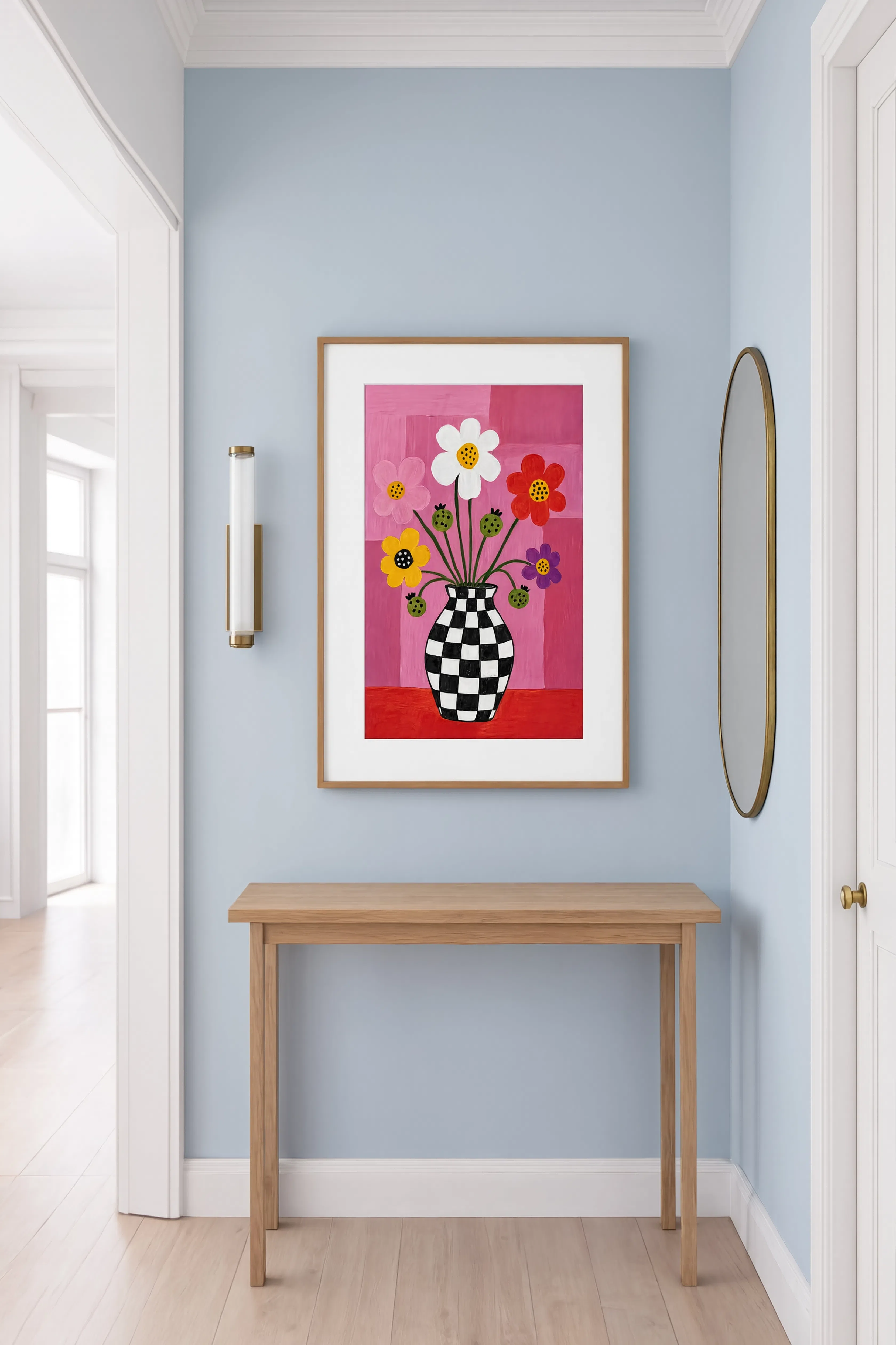 Fuchsia Garden | Contemporary Floral Wall Art
