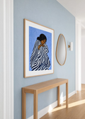 Striped Gesture | Minimalist Figurative Wall Art Print