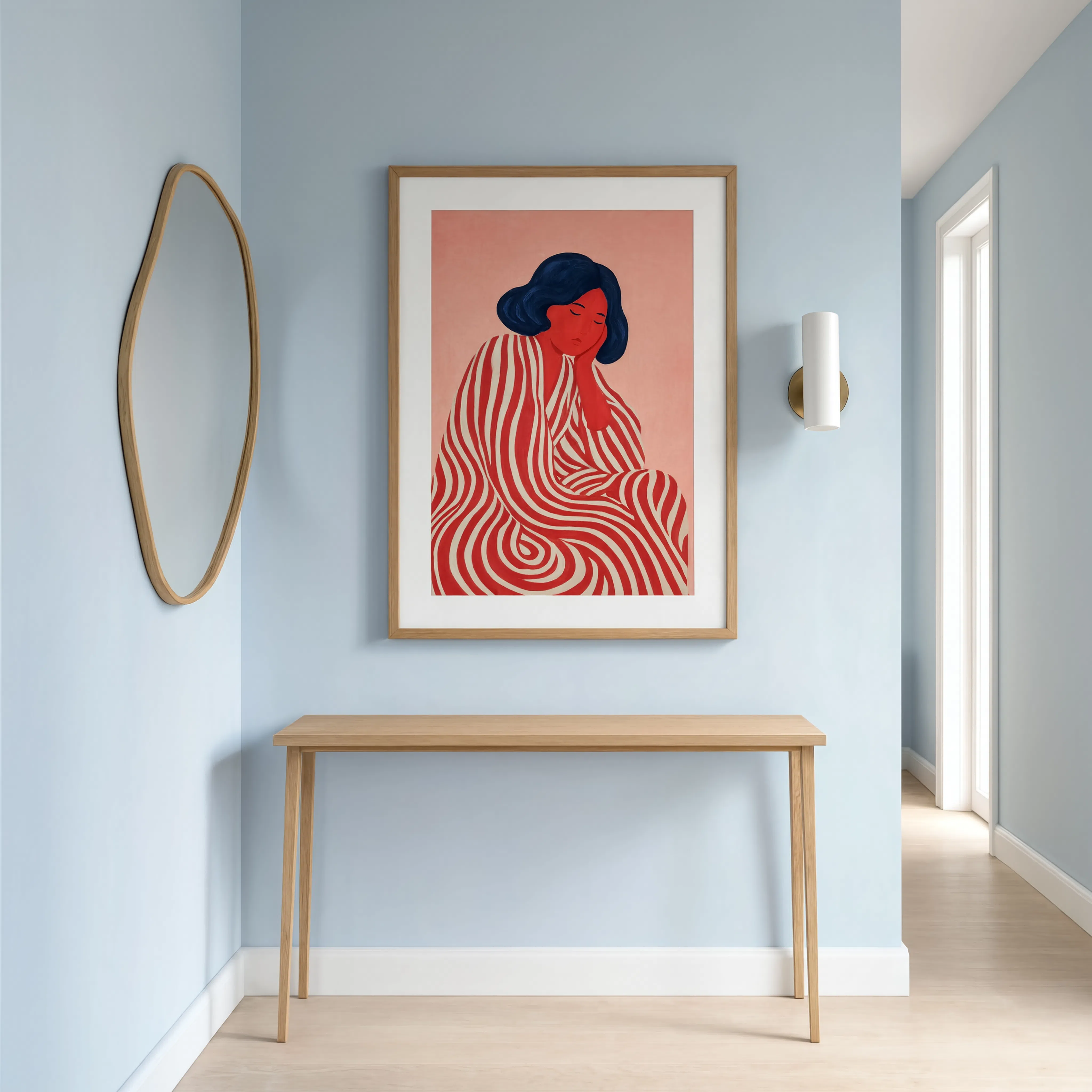 Striped Expression | Contemporary Figurative Wall Art Print