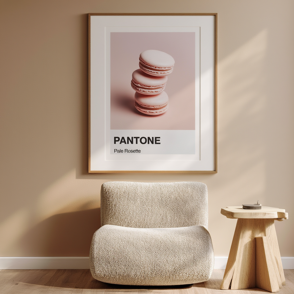 Pantone-Inspired Pale Rosette – Minimalist Color Art Print