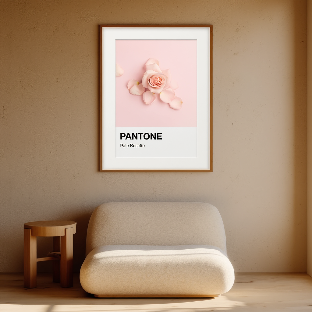 Pantone-Inspired Pale Rosette – Minimalist Color Art Print