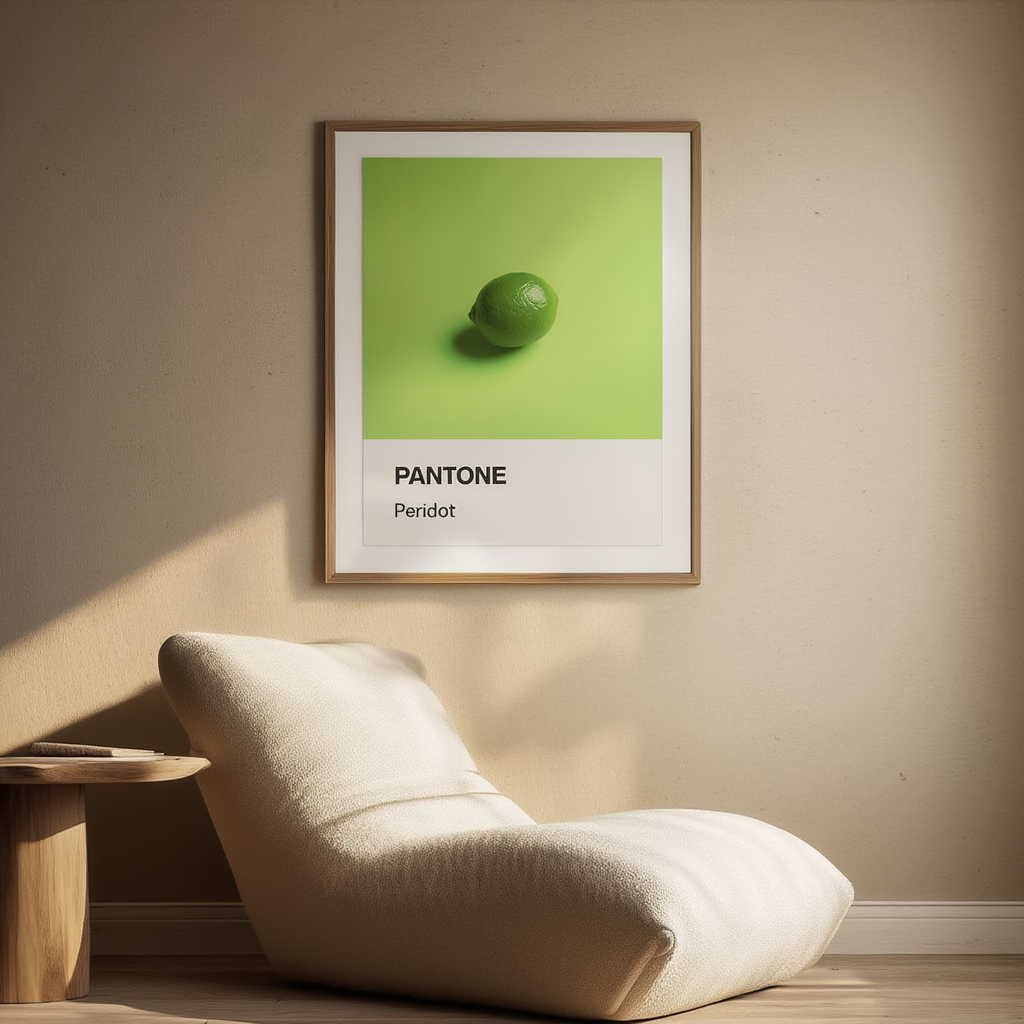 Pantone-Inspired Peridot – Minimalist Color Art Print
