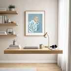 Dusty Blue Vase Print | Contemporary Still Life Wall Art