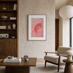Red Hue Abstract Shape | Contemporary Abstract Wall Art