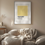 Affiche d'art avec code couleur minimaliste – Crème de banane inspirée de Pantone