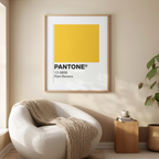 Pantone-inspireret moden banan – Minimalistisk farvekode kunstprint