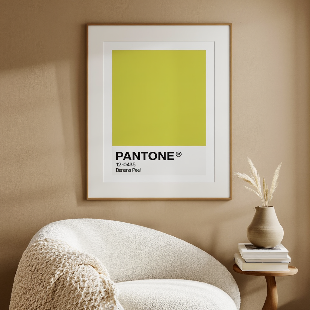 Pantone Banana Peel – Minimalist Color Code Art Print