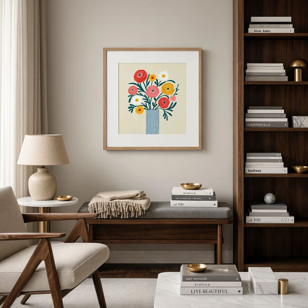 Vase Bouquet | Contemporary Still Life Wall Art