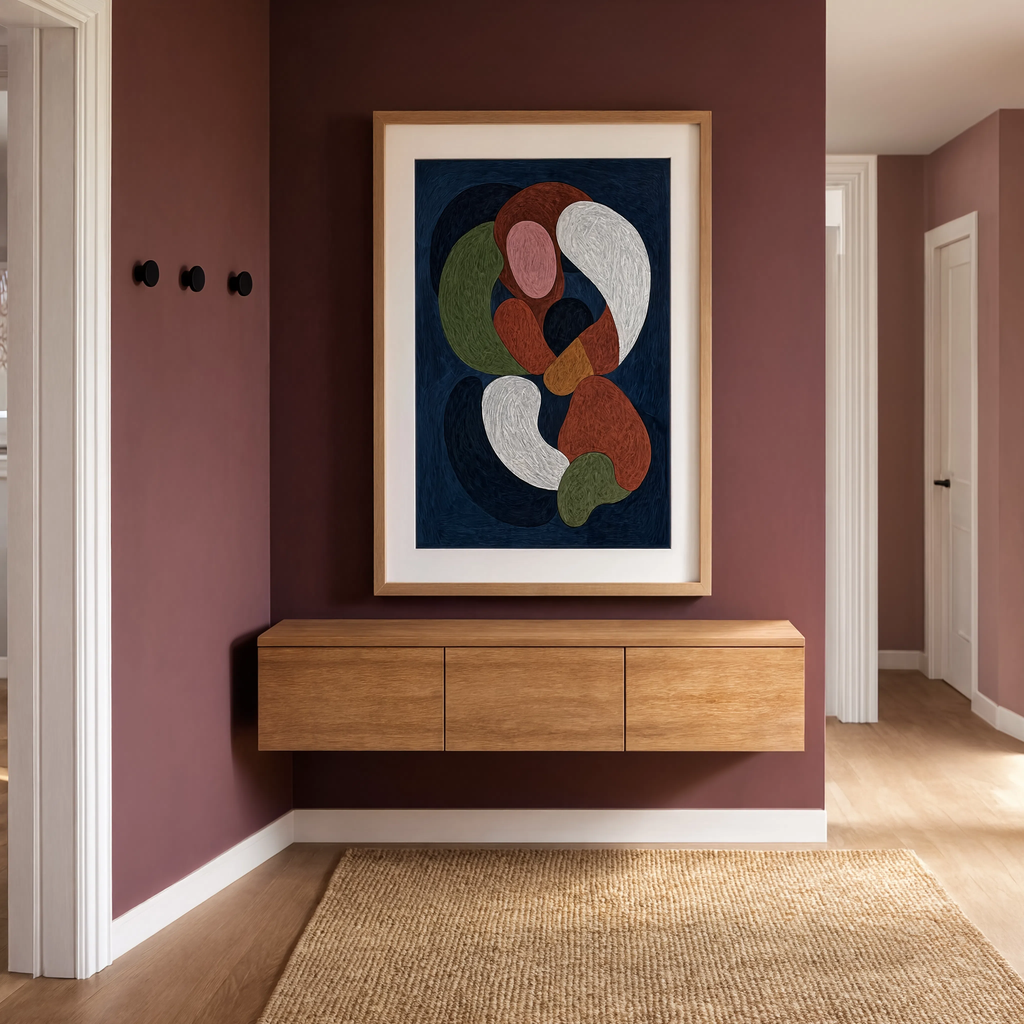 Navy Blue Series Variation III | Contemporary Abstract Wall Art Print