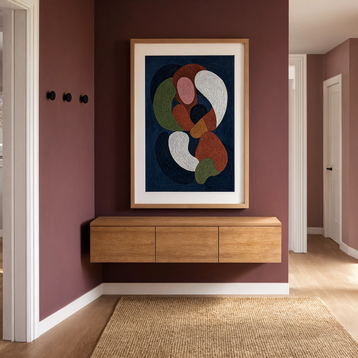 Navy Blue Series Variation III | Contemporary Abstract Wall Art Print