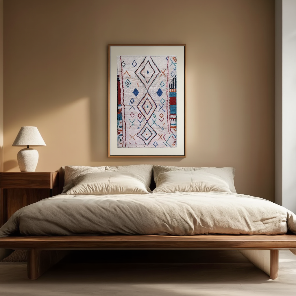 Berber Print – Colorful Diamonds | Vibrant Berber Rug-Inspired Art Print