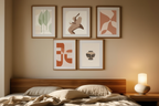 5 Geometric Earth Tone Women Line Art Prints – Abstract Modern Wall Art Collection for Living Room, Bedroom & Studio Decor - Hakyarts
