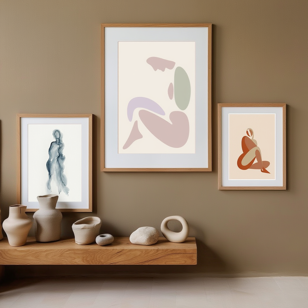 Whispered Silhouettes – Bundle of 3 Figurative Art Prints