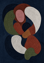 Navy Blue Series Variation III | Contemporary Abstract Wall Art Print