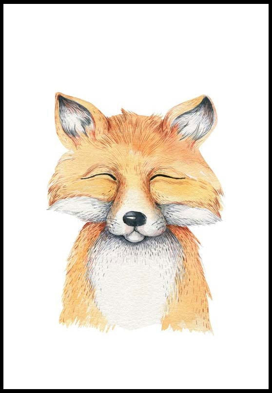 Set of 4 Woodland Animals Poster