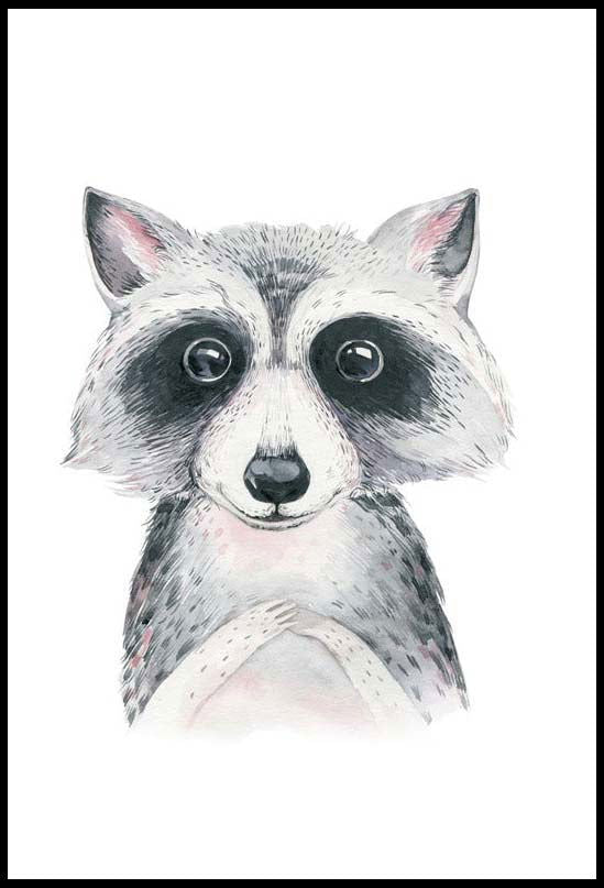 Set of 4 Woodland Animals Poster