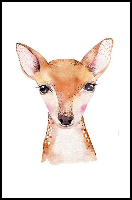 Set of 4 Woodland Animals Poster