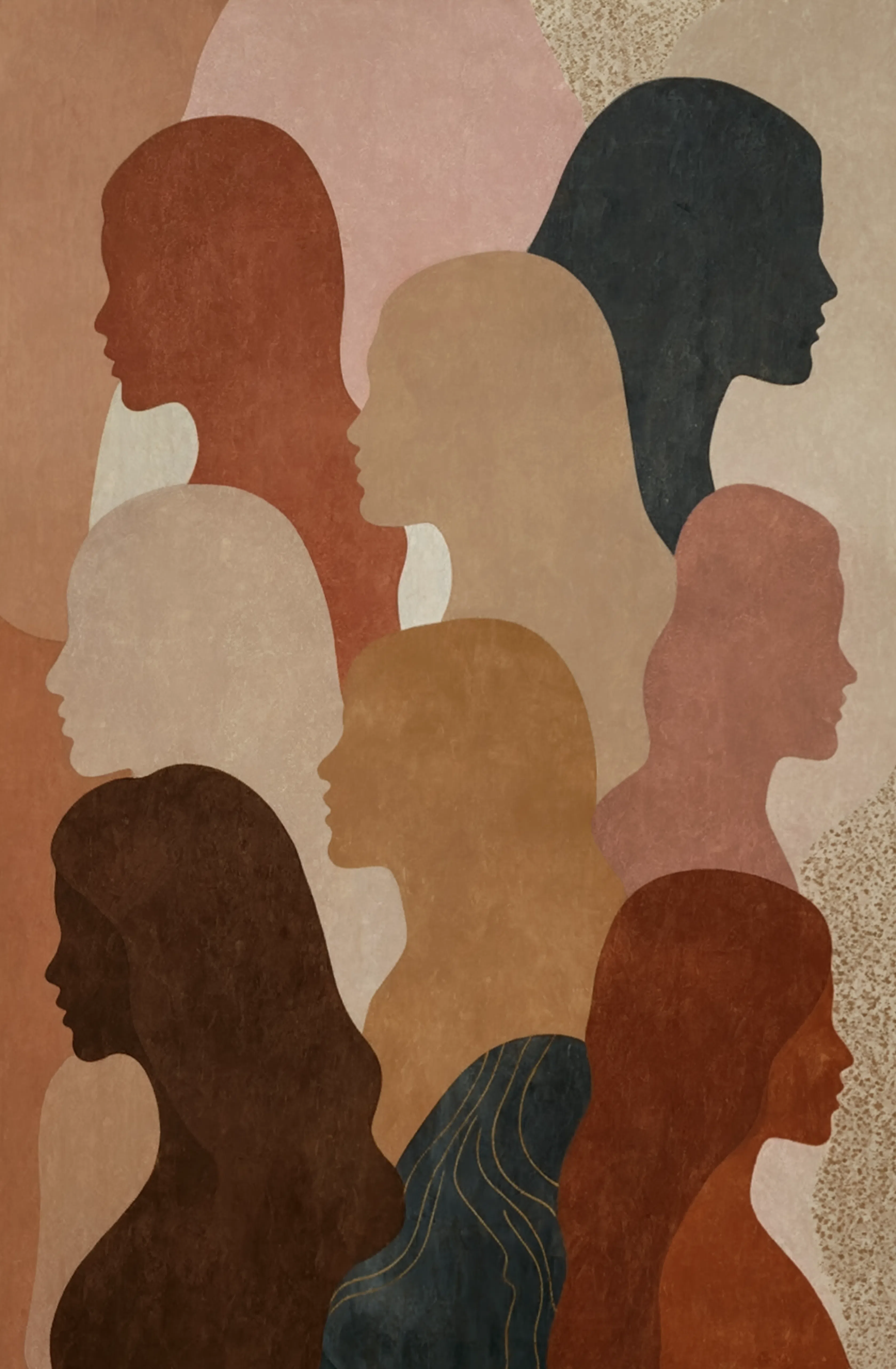 Figurative Silhouettes Variation I | Contemporary Figurative Wall Art