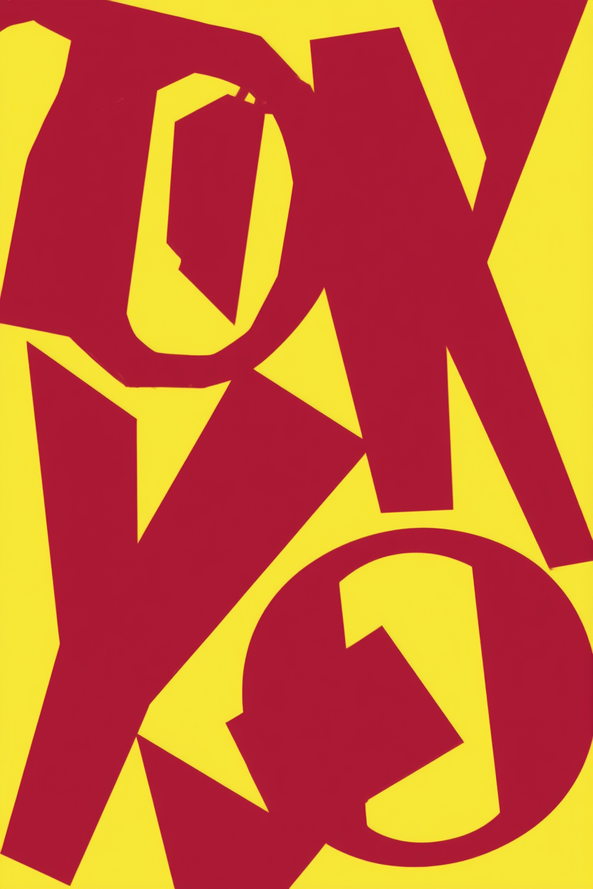 Berlin Street Style – Red and Yellow – Modern Art Print
