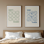 Set of 2 “Don’t Worry, Who Cares?” Funny Prints
