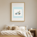 Snoopy Driving Poster – Playful Cartoon Wall Art Print - Hakyarts