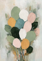 Soft Abstract Botanicals I | Contemporary Botanical Wall Art Print