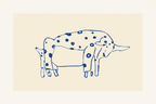 Set of 4 Minimal Animal Art Prints – Modern, Elegant Wall Décor - Hakyarts