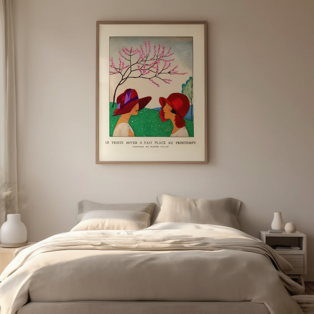 André Édouard Marty – Le Triste Hiver a Fait Place au Printemps – Vintage Art Deco Poster
