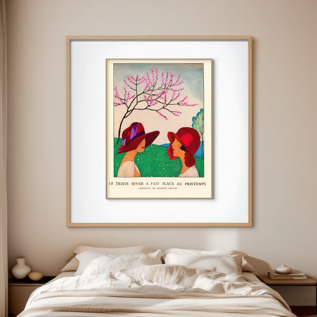 André Édouard Marty – Le Triste Hiver a Fait Place au Printemps – Vintage Art Deco Poster