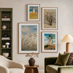 Set of 4 Fine Art Landscape & Still Life Prints | Munch, Monet, Pastel Landscape & Vintage Still Life