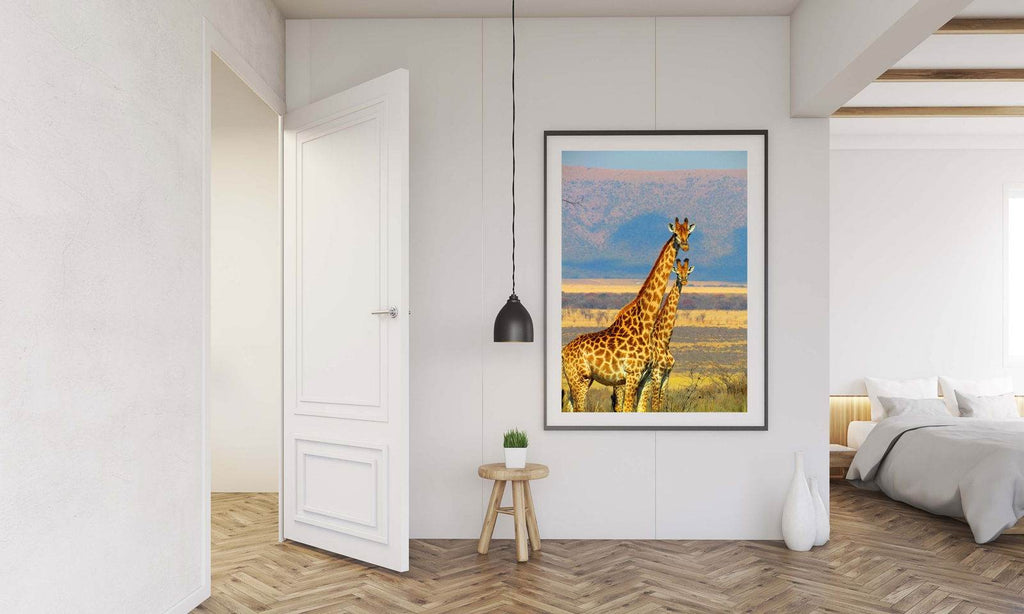 Standing Giraffes in the African Safari Poster - Hakyarts