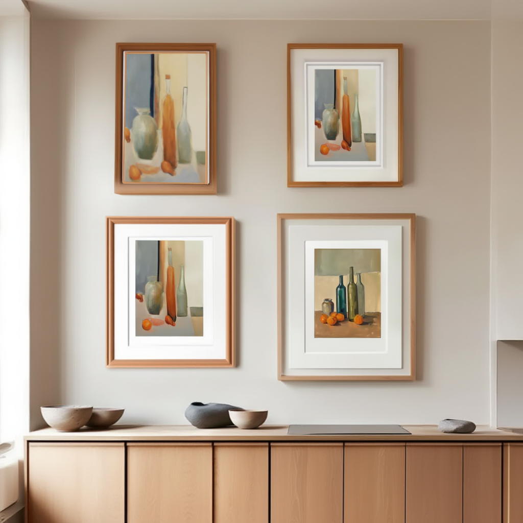 Set of 4 Art Prints – Morandi-Inspired Still Life - Hakyarts