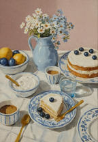 Still Life Variation – Breakfast Table | Contemporary Breakfast Wall Art