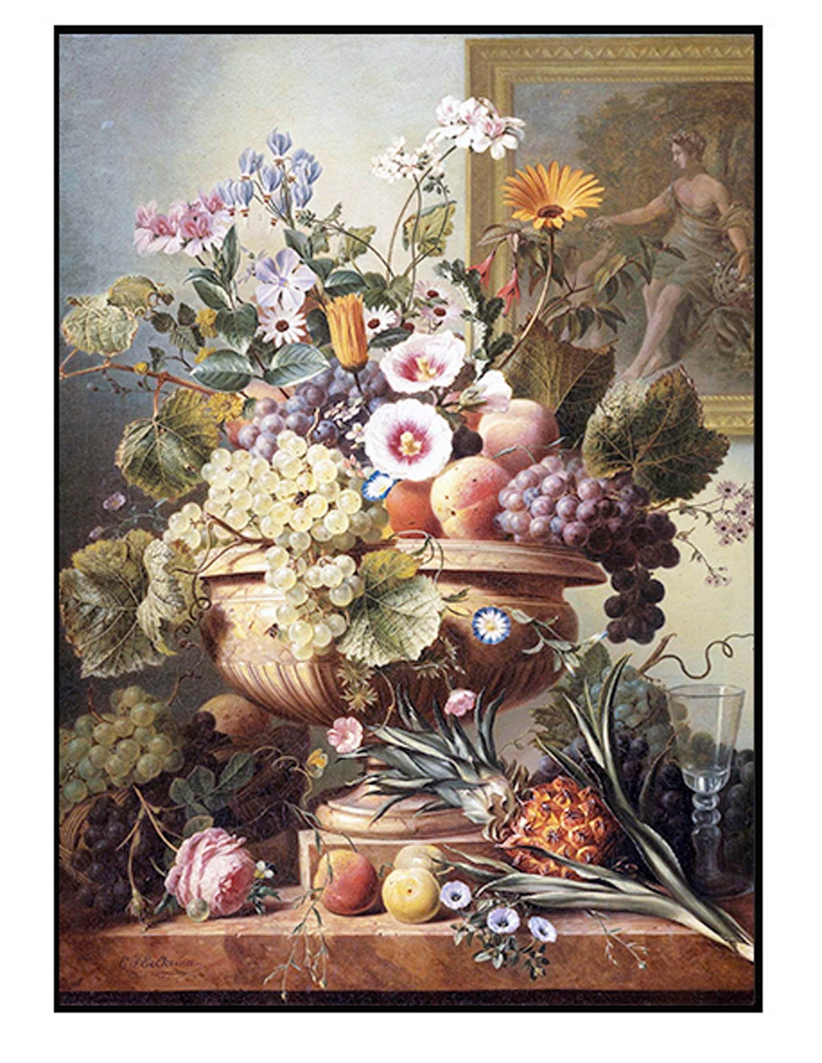 Still Life with Flowers and Fruit Poster - Hakyarts