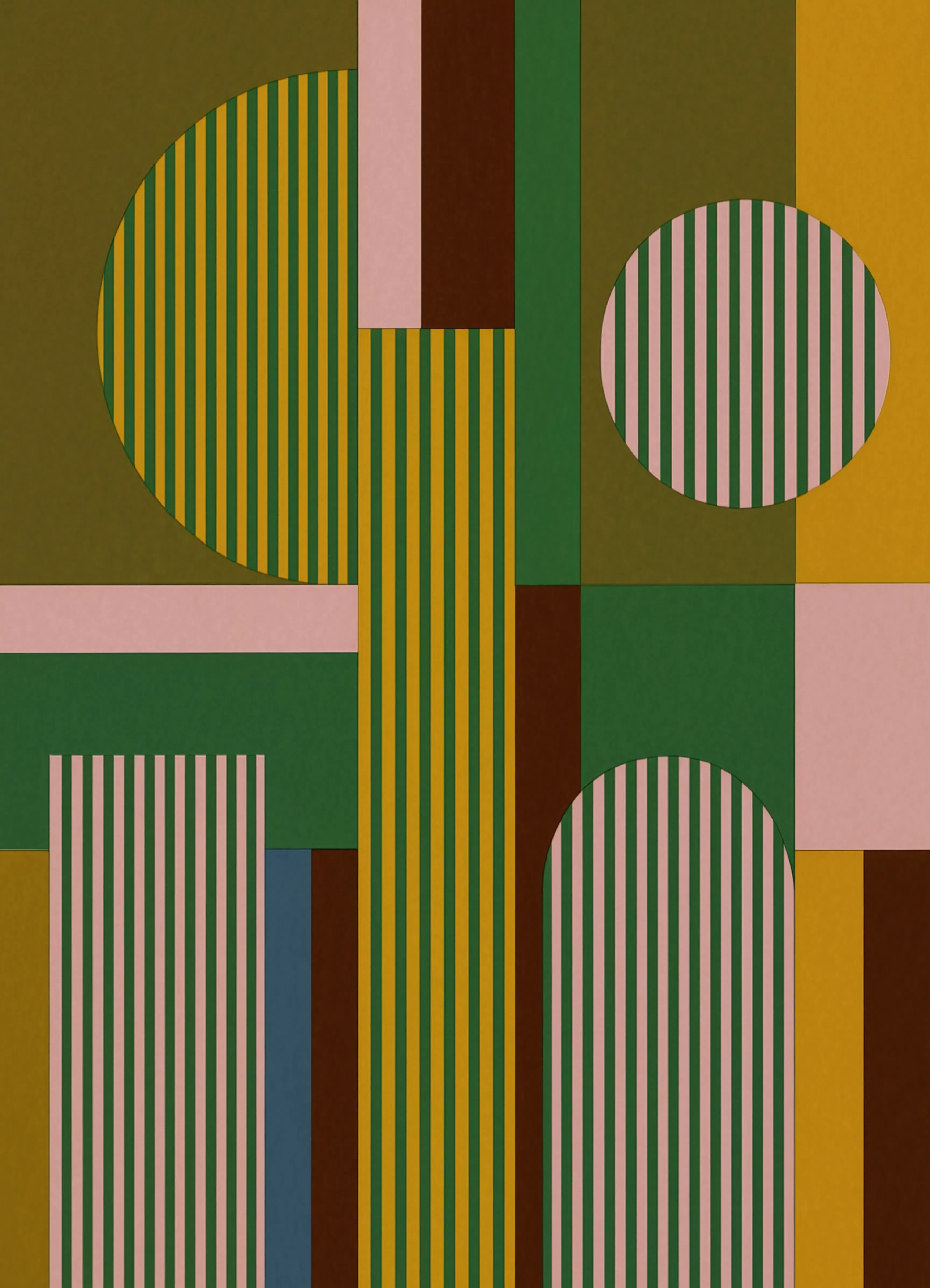 Striped Weave Companion II | Contemporary Abstract Wall Art Print