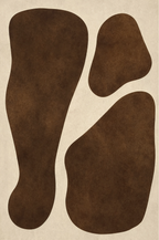 Suede Brown Forms II | Contemporary Abstract Wall Art Print