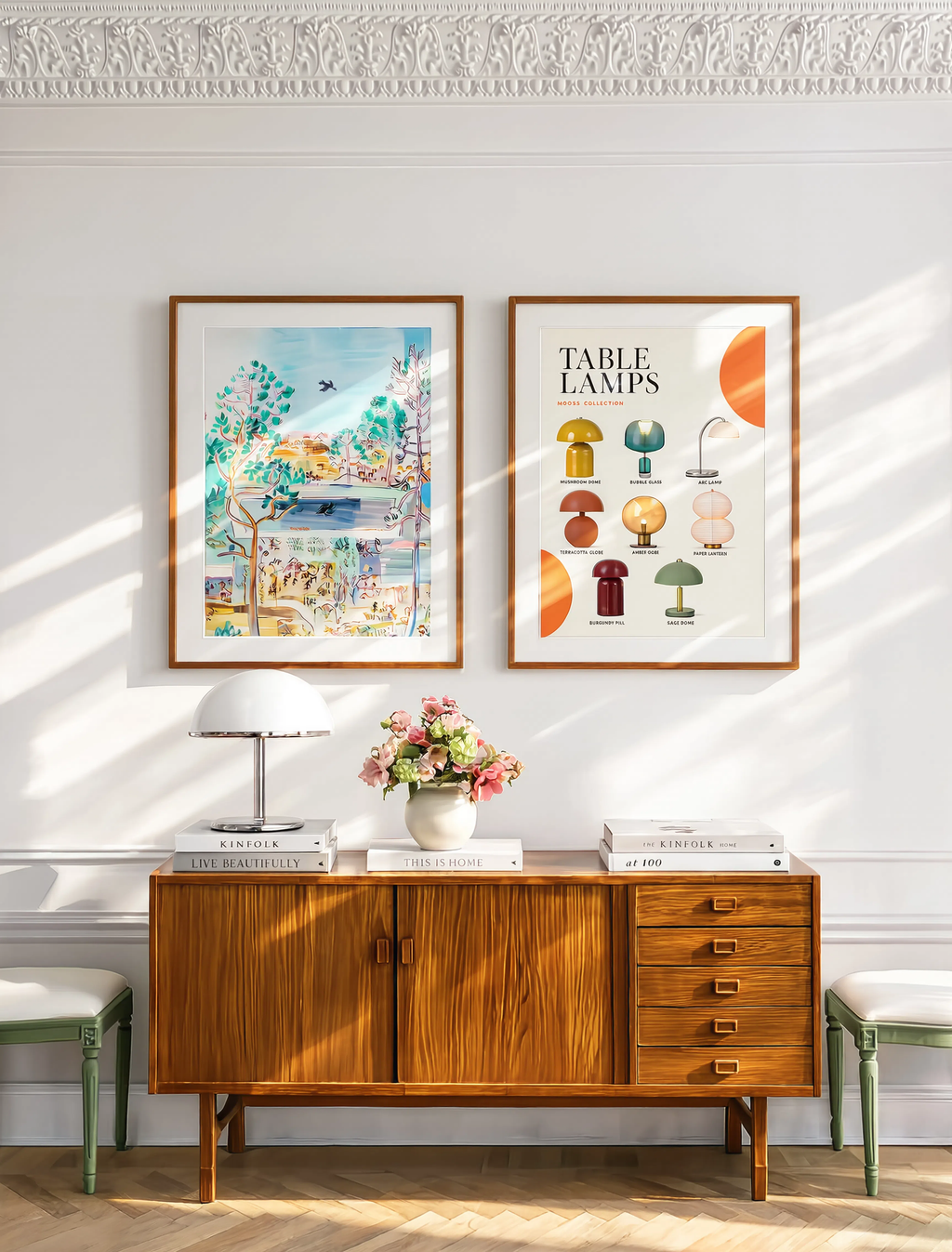 Set of 2 Le Réservoir à Golfe-Juan by Raoul Dufy – Fauvist Landscape Art Print  | Table Lamps Poster – Contemporary Lighting Wall Art Print