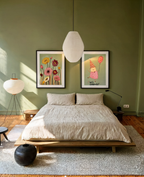 Set of 2 Celebrations & Illustrated Poppies II | Contemporary Folk & Botanical Art Prints