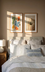 Set of 2 Pumpkin View & Painterly Florals II | Contemporary Botanical & Floral Art Prints