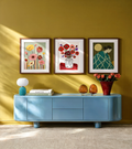 Set of 3 Seasonal Figurative & Crimson Florals | Contemporary Figurative & Botanical Art Prints
