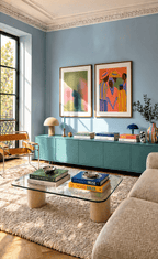 Set of 2 Community Gathering & Soft Colour Composition | Contemporary Figurative & Abstract Wall Art Prints