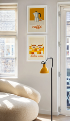 Set of 2 Caffè Dolce Vita Posters | Contemporary Italian Café Wall Art Set