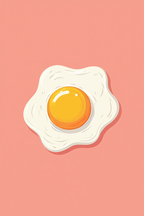 Set of 3 “Sunny Side Eggs” Prints – Playful Kitchen Wall Art - Hakyarts